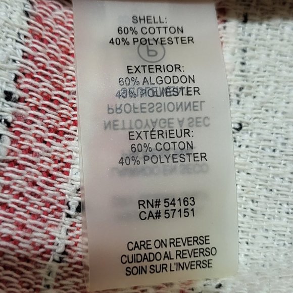 Karl Lagerfeld tweed pink and white Blazer size 8 - Picture 7 of 8